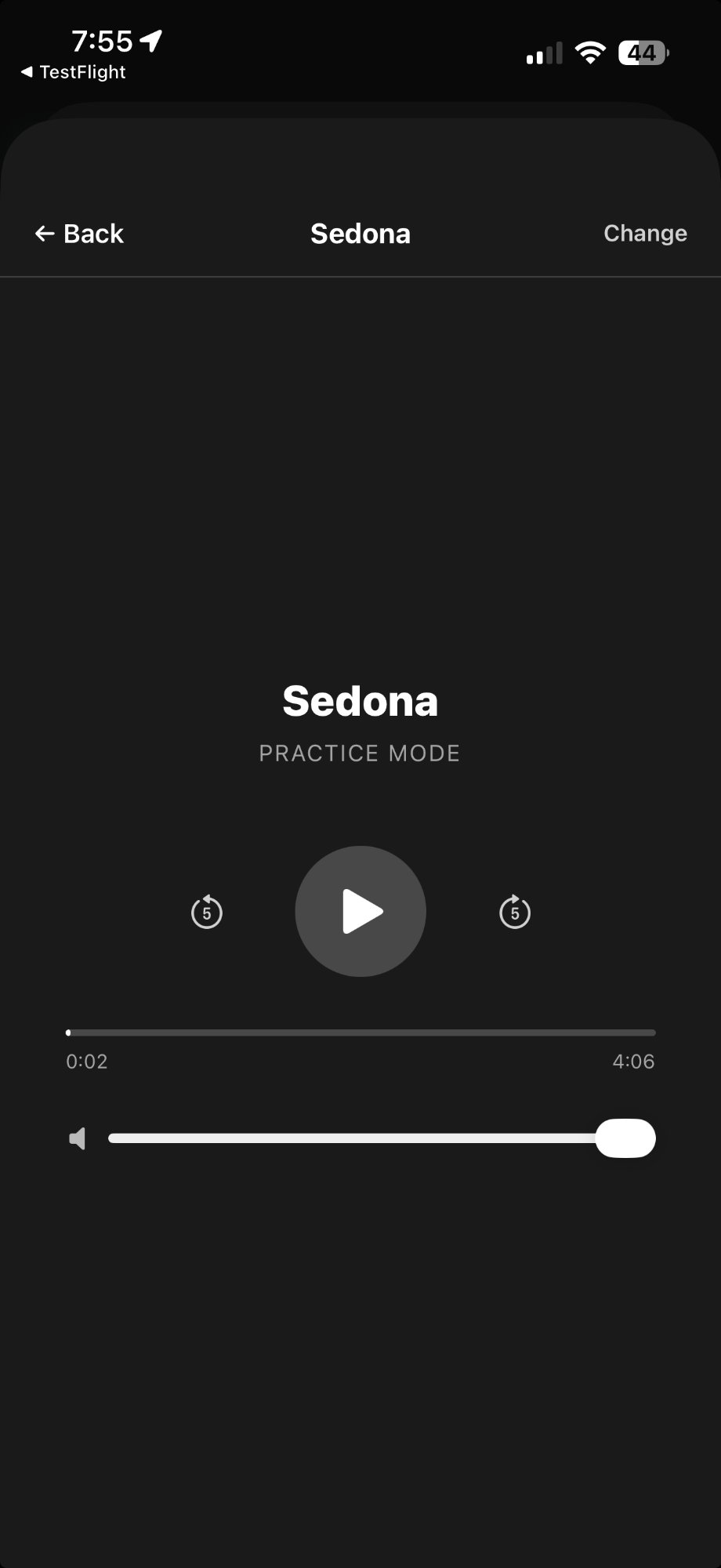 Practice mode playback